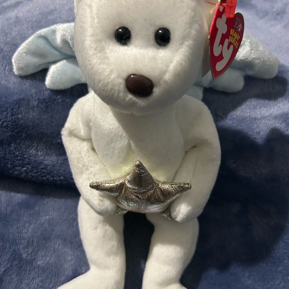 Ty Angel Bear with Silver Star